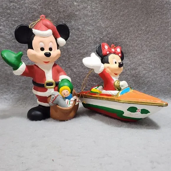 Vintage Mickey & Minnie Mouse Goofy And Donald Duck Christmas Holiday Ornaments - Picture 3 of 16
